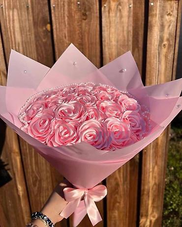 Букеты из атласной ленты: 🌸✨ Букеты из атласных лент — нежность, которая не вянет! 💐🎀 Ручная — 7