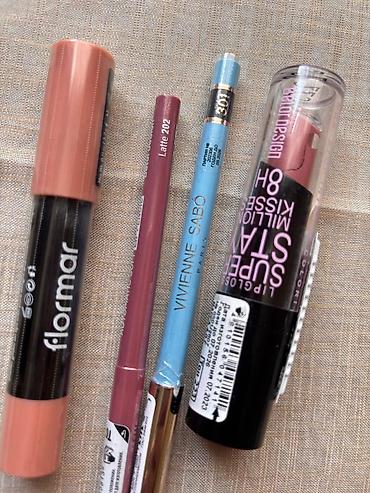 qelemler: Belordesign pomada gloss mat, qara göz qelemi vivien sbo 305,flormar — 1