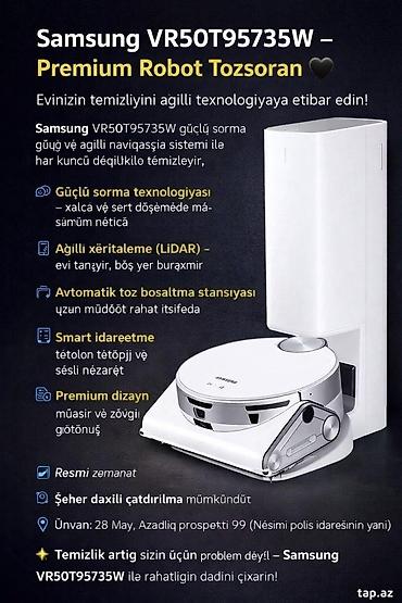 Robot tozsoran Samsung VR50T95735W Samsung Robot Tozsora VR50T95735W — 2