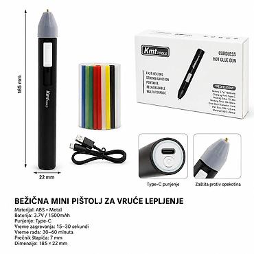 KMT Akumulatorski pištolj za vruće lepljenje 3,7 V 2315105 Bežični
