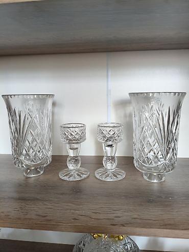 Klassik kəsimli şüşə dəst Polşa istehsali original Crystal Tərkib: 4