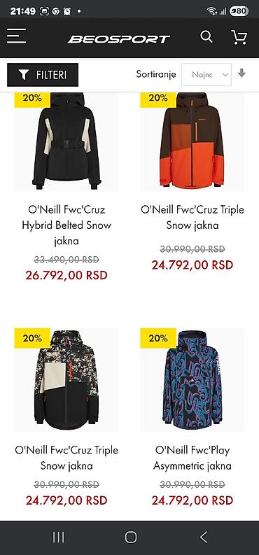 Ski jakne: Zovite na br.tel.ako vas nešto interesuje 0638596300 O’Neill — 10