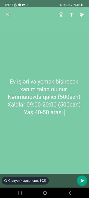 razinde aygun molun yaninda sailan menziller: Ev qulluqçusu. Mənzil. 6/1
