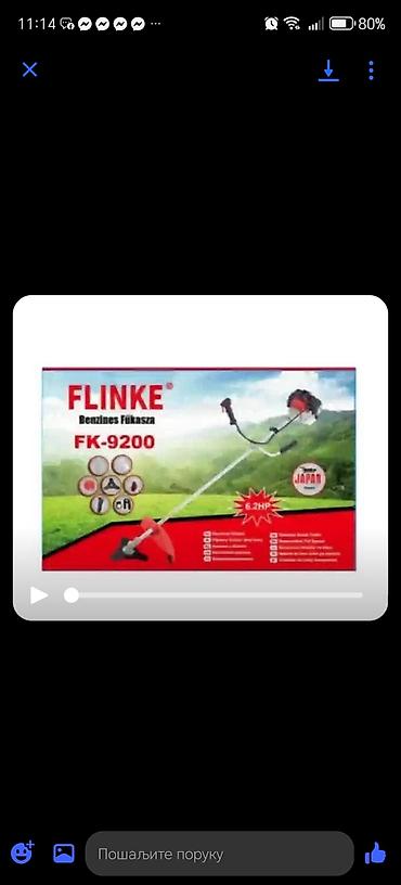 pp aparati: Flinke FK-9200 benzinska trimer/kosilica (motorna kosa) - Snaga: 6.2 — 2