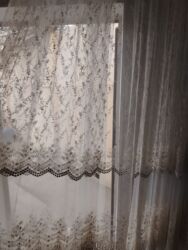 Pərdə və tüllər: Yeni, Vilyur Pərdə, rəng - Ağ, Ünvandan götürmə — 14