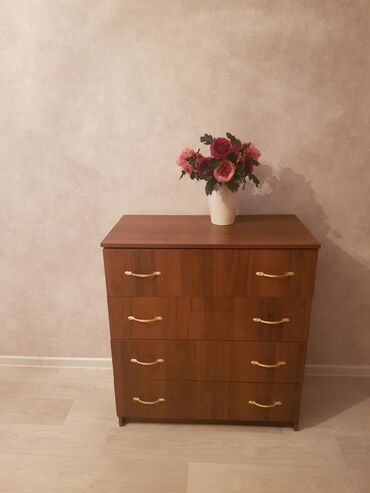 шкаф бу ош: Комод для одежды, Б/у, Без зеркала, цвет - Коричневый, Самовывоз