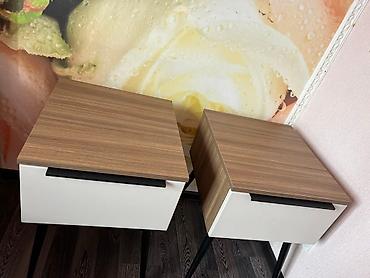 Спальные гарнитуры: Спальный гарнитур, Б/у, Двуспальная кровать, Тумба, Комод, Россия, Самовывоз, Платная доставка, цвет - Бежевый — 5