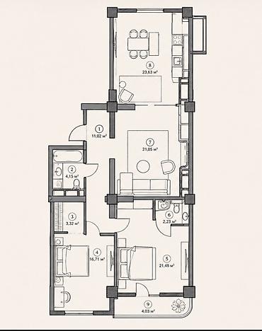Новостройки от застройщика: Строится, Элитка, 3 комнаты, 109 м² — 5