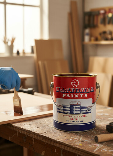 микро зелен: Банка синтетической эмали National Paints, глянцевая, оттенок 752