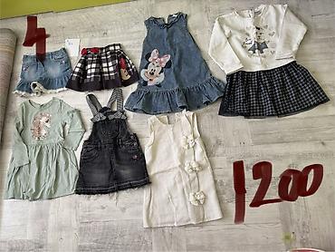 termo farmerice: Paket garderobe za devojcicu velicina 4,ocuvano Zara,Beba — 8