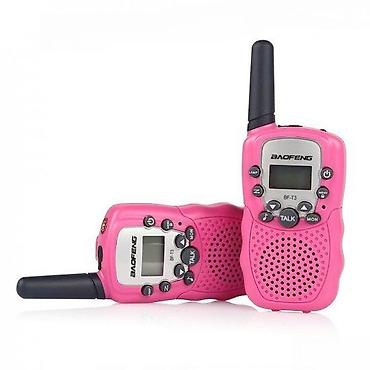 Ostali aksesoari za decu: Baofeng BF-T3 par PMR/FRS dječijih/turističkih vokitokija – roze boje — 3