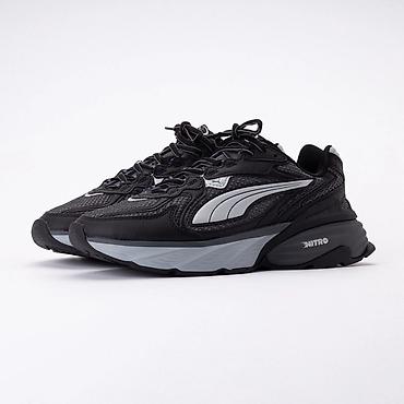 Kişi ayaqqabıları: Puma kişi/kadın idman ayaqqabısı – qara/boz - Model: qalın altlı — 2