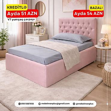 Çarpayılar: Yeni, Təknəfərlik çarpayı, Bazalı, Matras ilə, Azərbaycan — 7