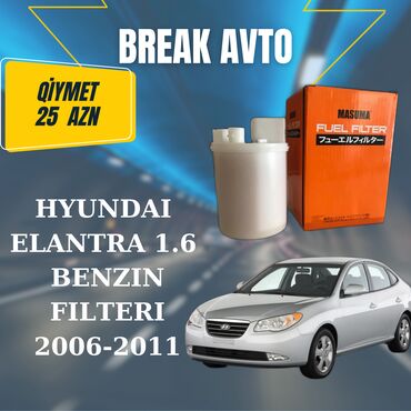 Filtrlər: Hyundai Elantra, 1.6, Benzin, 2008 il, Orijinal, Yaponiya