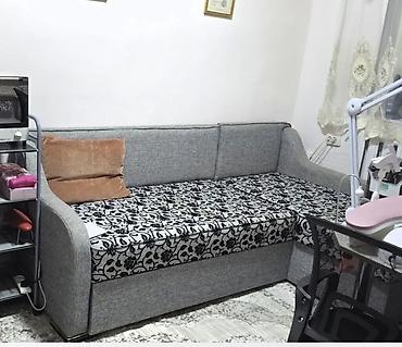 sofa: Гарнитур для зала, Б/у, Диван, Ткань, текстиль, Самовывоз, цвет - Серый — 2