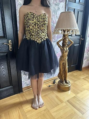 strap: Qadın üçün gecə/ziyafət paltarı 36-38-40 razmer - Model: strapless — 1