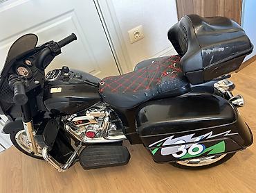 elektrikli chopper: Uşaq üçün elektrikli motosikl (chopper stili) - Rəng: qara, yaşıl — 4