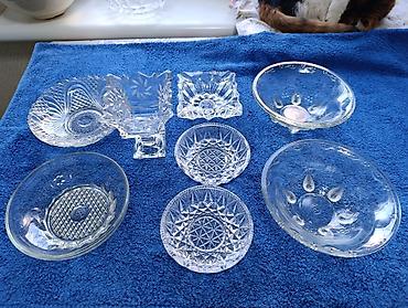 Наборы посуды: Набор столового стекла/хрусталя с гранёной и резной декорировкой — 15
