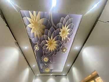 Натяжной потолок: Натяжной потолок жасайбыз тез жана сапаттуу 3D 1кв ом гланцывый 1кв — 27
