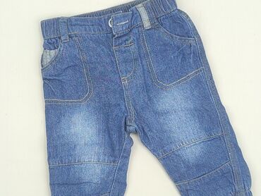 ogrodniczki mom jeans: Spodnie jeansowe, 3-6 m, stan - Bardzo dobry