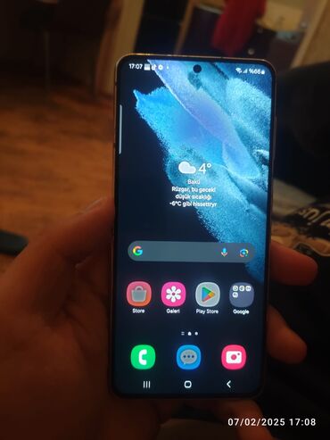 300 400 manat arasi telefonlar: Samsung Galaxy S21 5G, 128 GB, rəng - Qara, İki sim kartlı