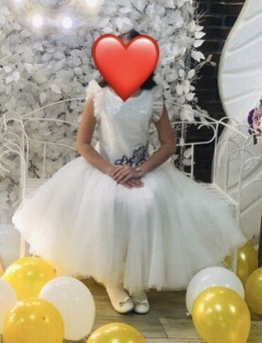 9 лет: Детское платье Monaliza, цвет - Белый