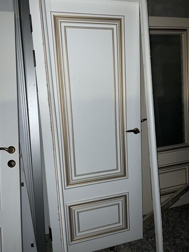 железные двери: Жабык ички эшик, Жыгач, Panel, түсү - Ак, 210 * x 90 см