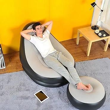 lounge: Надувное кресло, Новый, Бесплатная доставка, Самовывоз, цвет - Серый — 2