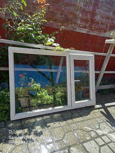 işlənmiş parket: İşlənmiş Təkqat şüşə paketi Plastik pəncərə, Еni: 150 sm, Uzunluğu: 96 sm — 2