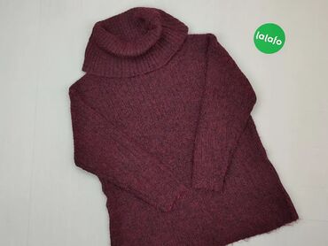 Sweter, M (EU 38), wzór - Jednolity kolor, kolor - Bordowy