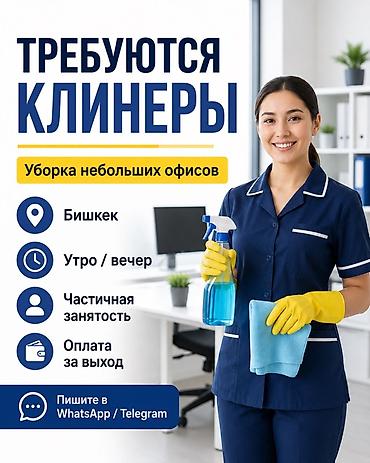 Требуется Уборщик, Офис, График: Гибкий график, Неполный рабочий день