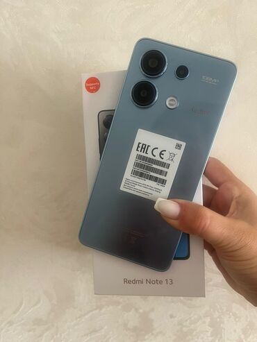 redmi not 13: Xiaomi Redmi Note 13, 128 GB, rəng - Mavi, 
 Düyməli, Barmaq izi, Face ID