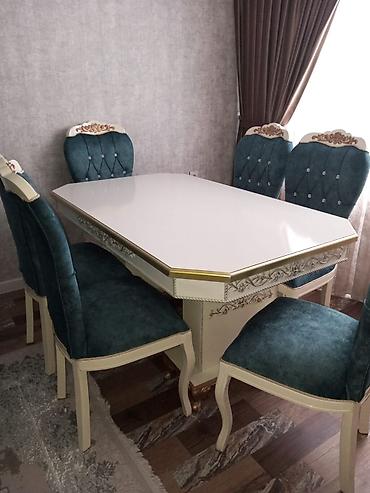 bayram: Qonaq otağı üçün, Yeni, Açılmayan, Oval masa, 6 stul — 4
