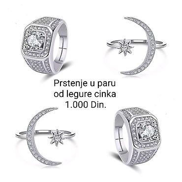 pandora prsten srce: Podesive prstenje u paru od cink legure. - Set od dva komada: masivni — 4