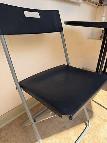 kafe stol stul: İşlənmiş, Yumru masa, 1 stul, Açılmayan, Stullar ilə, Metal — 3