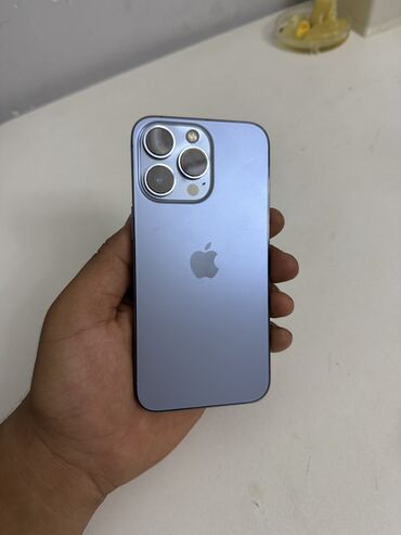 телефон бу простой: IPhone 13 Pro, Колдонулган, 256 ГБ, Көгүлтүр, Коргоочу айнек, Каптама, Бөлүп төлөө менен, 100 %