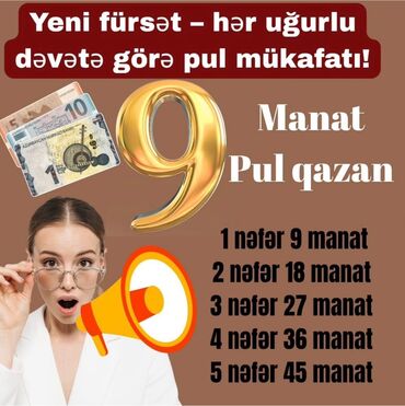Taksi, logistika, çatdırılma: Marketoloq tələb olunur, Onlayn iş, 46 yaşdan yuxarı, Təcrübəsiz