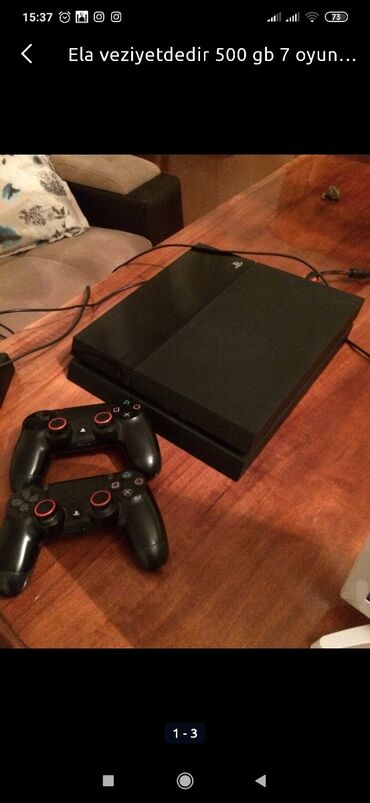 PS3 (Sony PlayStation 3): Ev Şəraitində çox Səliqəli istifade olunub iki eded arginal pultu ve