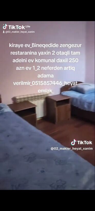 Uzunmüddətli kirayə evlər: 40 kv. m, 1 otaqlı, Kombi, Qaz, İşıq — 12