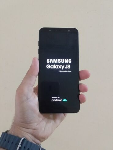 samsung j2 core: Samsung Galaxy J8, 32 GB, rəng - Qara, Barmaq izi