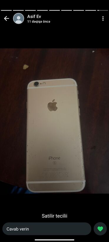 Apple iPhone: IPhone 6s, Qızılı, Qırıq