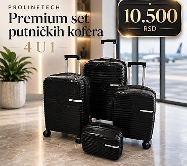 sandale gladiator: PROLINETECH premium set putničkih kofera 4 u 1 Elegantni crni set — 1