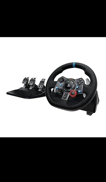 Аксессуары для консолей: Игровой руль с педалями для гонок - Полноценный комплект: руль + — 1