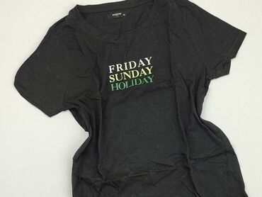 czarne damskie t shirty: T-shirt, Reserved, XL, stan - Dobry