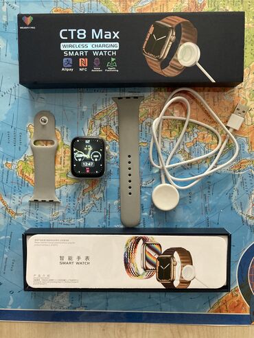 a klass saatlar: Ct8 Max Apple Watch 7 A klass apple watch 7 seriyasırla eyni 45mm