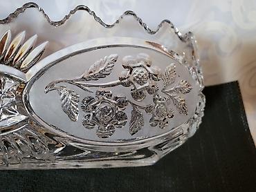 Ostali antikviteti: Kristalna cinija Zajecar iz 70ih.godina. Cinija kristal Zajecar,pun — 13