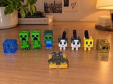 oyuncaqlari: Minecraft temalı mini fiqurlar dəsti - Parlaq plastikdən hazırlanmış — 1