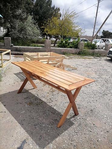 Masalar: Taxta masa – əl işidir - Material: tamamilə fıstıq ağacından — 2