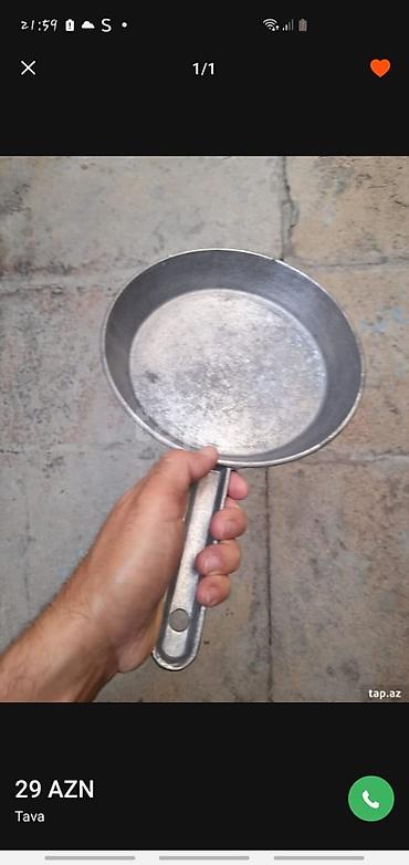 tava satisi: Tava, rəng - Gümüşü, Alüminium, 18 sm — 1