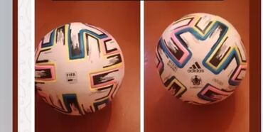Əlcəklər: Adidas FIFA futbol topu, ağ rəngdə, müxtəlif rəngli həndəsi naxışlarla
